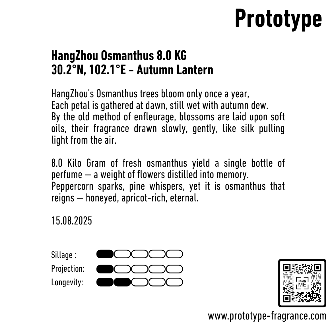 HangZhou Osmanthus 8.0 KG - Eau de parfum