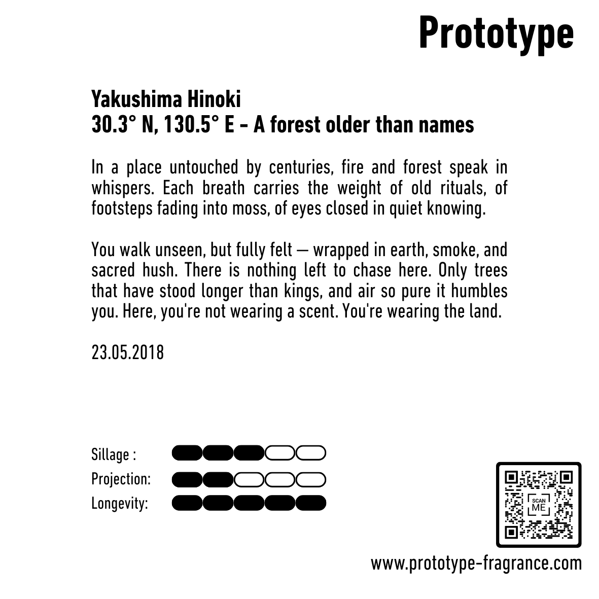 Yakushima Hinoki - Eau de parfum